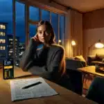 Woman in oslo flat records late night neighbor noise on a decibel app